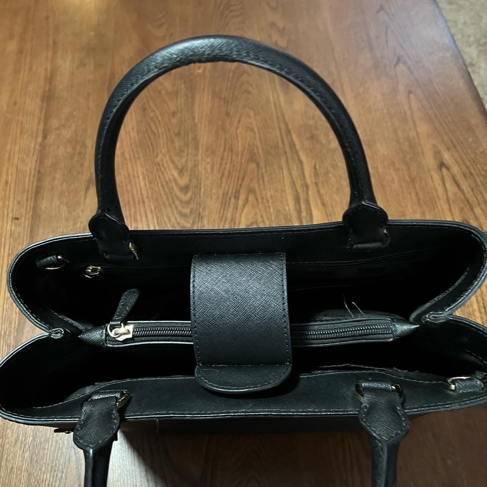 Michael Kors Black Top Handle Satchel with Gold Hardware - Picture 2 of 10